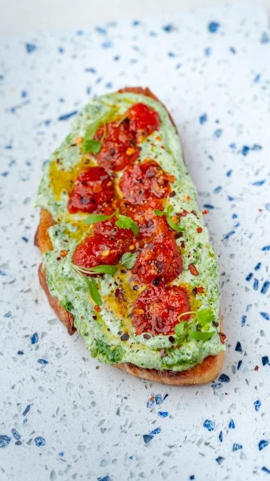 Picture for Garlicky Ricotta-Pesto Toast